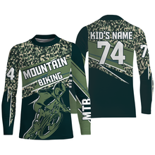 Load image into Gallery viewer, Personalized Camo MTB jersey UPF30+ adult kid mountain bike shirt offroad cycling bicycle racewear| SLC47