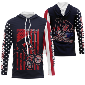 American BMX racing jersey Custom patriotic UPF30+ enduro riding gear Adult kid cycling shirt| SLC30