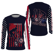 Load image into Gallery viewer, American BMX racing jersey Custom patriotic UPF30+ enduro riding gear Adult kid cycling shirt| SLC30