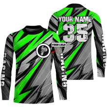 Load image into Gallery viewer, Personalized Motocross Jersey Green UPF30+ Men Kid Dirt Bike Shirt Custom Logo MX Off-Road Jersey PDT558