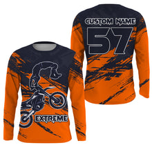 Load image into Gallery viewer, Custom orange Motocross jersey for kid men women UPF30+ dirt bike extreme freestyle motorcycle PDT03