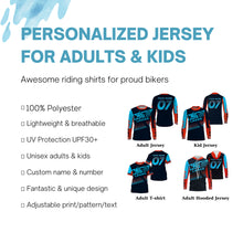 Load image into Gallery viewer, Moto Cross custom jersey UPF30+ men women kids dirt bike racing off-road motorcycle riders outfits NMS1008