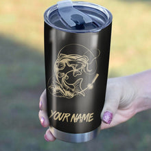 Load image into Gallery viewer, Catfish Fishing Tumbler Cup Customize name Personalized Fishing gift for fisherman - IPH974