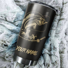 Load image into Gallery viewer, Red Snapper Fishing Tumbler Cup Customize name Personalized Fishing gift for fisherman - IPH989