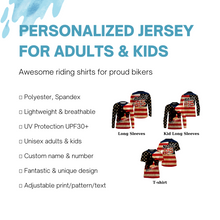 Load image into Gallery viewer, Motocross Jersey UPF30+  Personalized Patriotic MX Riding Shirt American Off-Road Adult&amp;Kid Jersey| NMS730