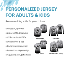 Load image into Gallery viewer, MotoX Girl custom motocross jersey for women girls UPF30+ dirt bike racing flag off-road motorcycle NMS966