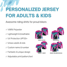 Load image into Gallery viewer, BMX life Pink BMX jersey UPF30+ adult kid BMX shirt cycling gear youth bicycle motocross gear mens| SLC133