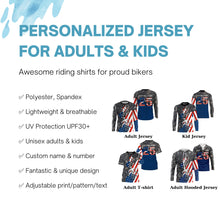 Load image into Gallery viewer, Camo American BMX cycling shirt Custom patriotic BMX racing jersey UPF30+ adult kid team racewear| SLC14