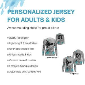 Personalized Motocross Jersey UPF30+ Freestyle FMX Dirt Bike Riders Off-road Motorcycle Racing NMS1323