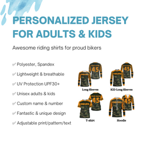 Personalized Enduro Jersey UPF30+ Terrain Motocross Adults & Kid Extreme Dirt Bike Off-road Racing| NMS692