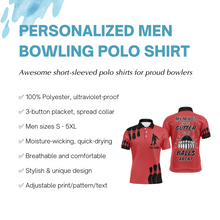 Load image into Gallery viewer, Funny Men Polo Bowling Shirt, My Mind&#39;s in The Gutter But My Balls Aren&#39;t, Custom Bowler Team Jersey NBP24