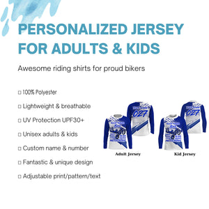 Personalized Motocross Jersey UPF30+ Keep Your Bike High Your Head Higer Dirt Bike MX Racing NMS1170