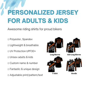 Personalized Enduro Racing Jersey UPF30+ Adult&Kid Extreme Off-road Dirt Bike Racing Hard Enduro| NMS711