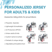 Load image into Gallery viewer, American Motocross Jersey UPF30+ Personalized Patriotic MX Racing US Off-Road Adult&amp;Kid Dirt Bike Jersey| NMS743