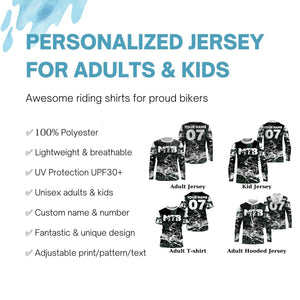 Personalized adult kid MTB jersey UPF30+ Mountain biking gear youth downhill cycling bike clothes| SLC228