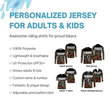 Load image into Gallery viewer, Camo adult kid MTB jersey UPF30+ mountain bike shirt Cycling trail downhill clothes Biking gear| SLC233