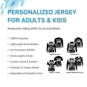 Black kid MTB jersey UPF30+ mountain bike gear youth Unisex downhill shirt cycling clothes| SLC234