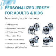 Load image into Gallery viewer, Personalized kids MTB downhill jersey UPF30+ Mountain bike shirt boys girls mens cycling clothes| SLC231