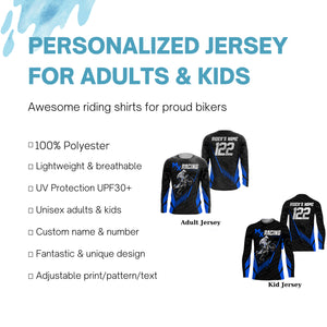Custom Motocross Jersey MX Racing UPF30+ Dirt Bike Number and Name Adult&Kid Off-Road Motorcycle| NMS1318