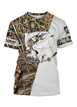 Load image into Gallery viewer, King Salmon Personalized fishing tattoo camo all-over print long sleeve, T-shirt, Hoodie, Zip up hoodie - FSA7