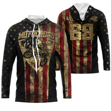 Load image into Gallery viewer, US Motocross Jersey Personalized UPF30+ Adult&amp;Kid Patriotic Motocross Racing Motorcycle Offroad Riders| NMS724