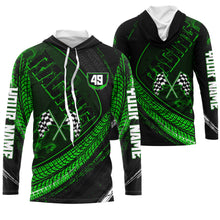 Load image into Gallery viewer, Dirtbike Racing Jersey UPF30+ Personalized Motocross Off-road Riders Tire Track Green Riding Jersey| NMS607