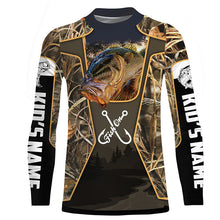 Load image into Gallery viewer, Personalized Fish on bass fishing full printing fishing shirt A2