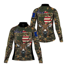 Load image into Gallery viewer, Michigan Cycling jersey men women with 3 pockets Custom name UPF50+ camouflage deer bike shirts| SLC208