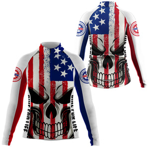 Bike For Life Mens Womens Cycling Jersey Personalized American Skull Bicycle Shirt Biking Riders NMS861