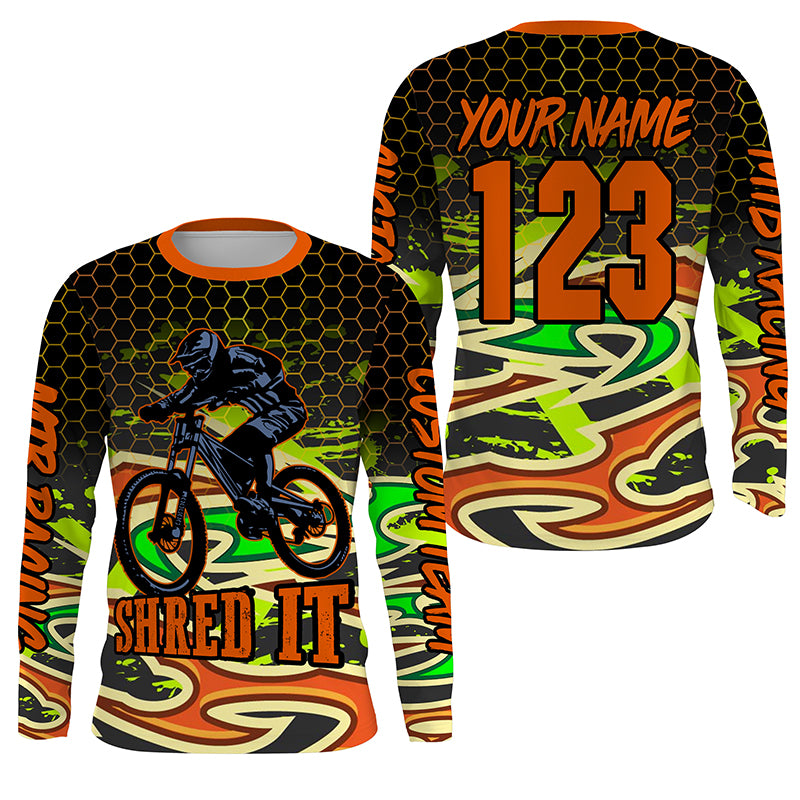 Shred it MTB jersey kids UPF30+ mountain bike gear mens cycling jersey boys girls riding clothes| SLC276