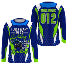 Load image into Gallery viewer, Personalized Biker Jersey UPF30+ I Just Want to Go Riding Motocross MX Racing Shirt NMS1156