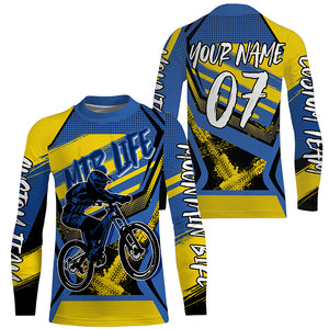 MTB Life Personalized MTB downhill jersey UPF30+ adult kid mountain bike gear Unisex cycling shirt| SLC236
