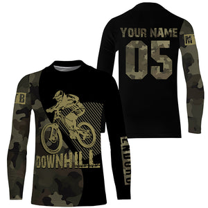 Downhill mountain bike jersey UPF30+ Camo MTB shirt kids cycling jersey men bicycle gear boy girl| SLC261