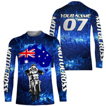 Load image into Gallery viewer, Australia Motocross Jersey Custom Youth Mens Womens AU Flag Dirt Bike Racing Off Road Motorcycle Shirt| NMS830