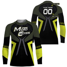 Load image into Gallery viewer, Personalized Motocross Jersey UPF30+ Kid&amp;Adult Riders Yellow Black Dirt Bike Racing Motorcycle| NMS621
