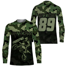 Load image into Gallery viewer, Camo Motocross Jersey Freestyle Personalized UPF30+ Adults &amp; Kid Dirt Bike FMX Race Riders Motorcycle| NMS686