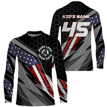 Load image into Gallery viewer, Personalized Racing Jersey UPF30+ Patriotic Work Less Ride More Dirt Bike Motocross Racewear NMS596