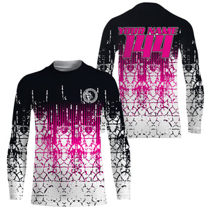 Personalized Motocross Jersey UPF30+ MX Racing Off-Road Adult&Kid Riders Dirt Bike Jersey - Pink| NMS750