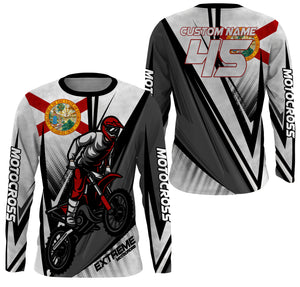 Florida Motocross Jersey Custom Name Number Youth Mens Womens FL Dirt Bike Off Road MX Motorcycle Racing| NMS821