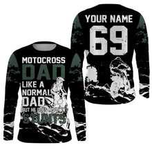 Load image into Gallery viewer, Motocross Dad Personalized Riding Jersey UPF30+ Dirt Bike Dad Biker MX Racing Dad Motorcycle| NMS524