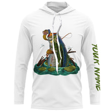 Load image into Gallery viewer, Bass fishing bass fish drink beer ChipteeAmz's art UV protection long sleeves personalized gift AT067
