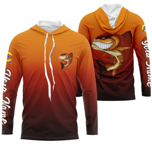 Redfish fishing custom name with angry Redfish ChipteeAmz's art UV protection shirts AT005