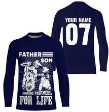 Load image into Gallery viewer, Father &amp; Son Riding Partners Personalized Jersey UPF30+ Dirt Bike Dad Biker Youth Racing Shirt| NMS526