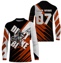 Load image into Gallery viewer, Orange custom dirt bike jersey UPF30+ kid&amp;adult riders motocross racing off-road motorcycle shirt| NMS880