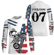 Load image into Gallery viewer, American Motocross Jersey UPF30+ Personalized Patriotic MX Racing US Off-Road Adult&amp;Kid Dirt Bike Jersey| NMS743