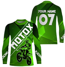 Load image into Gallery viewer, Custom Motocross Jersey UPF30+ Green Dirt Bike Racing Shirt Adult&amp;Kid MX Off-Road Motorcycle| NMS780