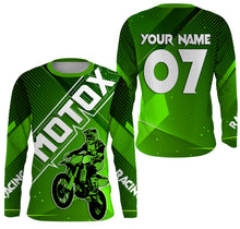 Load image into Gallery viewer, Custom Motocross Jersey UPF30+ Green Dirt Bike Racing Shirt Adult&amp;Kid MX Off-Road Motorcycle| NMS780