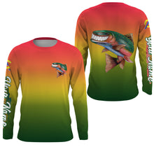 Load image into Gallery viewer, Trout fly fishing custom name with funny Trout ChipteeAmz&#39;s art UV protection shirts AT010