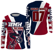 Load image into Gallery viewer, American Adult kid BMX jersey Custom UPF30+ Patriotic Cycling gear USA bicycle motocross bike shirt| SLC17