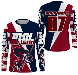 American Adult kid BMX jersey Custom UPF30+ Patriotic Cycling gear USA bicycle motocross bike shirt| SLC17